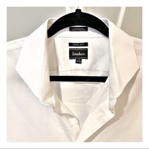 Neiman Marcus White Weave Button Down
